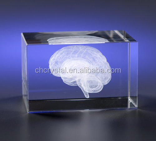 人間の脳3dレーザー彫刻クリスタルキューブmh-ys0065ハート問屋・仕入れ・卸・卸売り