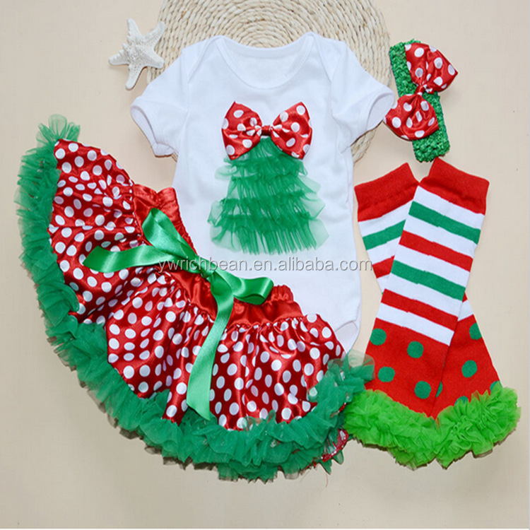 赤ちゃんクリスマス2015新生児の服ベビーロンパース+headチュチュドレス女の子のクリスマスバンド+legwarmers3個sk-15衣類セット仕入れ・メーカー・工場