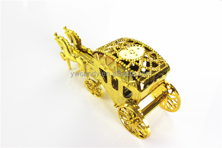 New Assorted Color Plating Process Plastic Pumpkin Horse Carriage Candy boxes Chocolate Boxes Wedding favour gift boxes