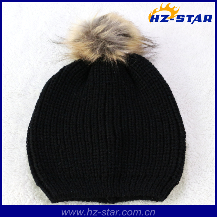 カスタム少女のファッションhzm-135540132015ベストフォックスラビットファーボール女性のニットの冬帽子仕入れ・メーカー・工場