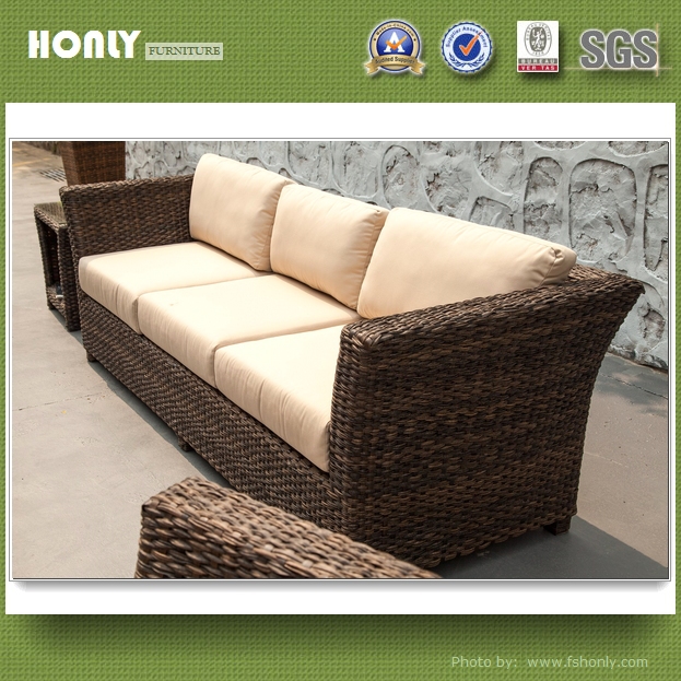 Leisure synthetic rattan sofa set aluminum frame garden magic rattan sofa sets