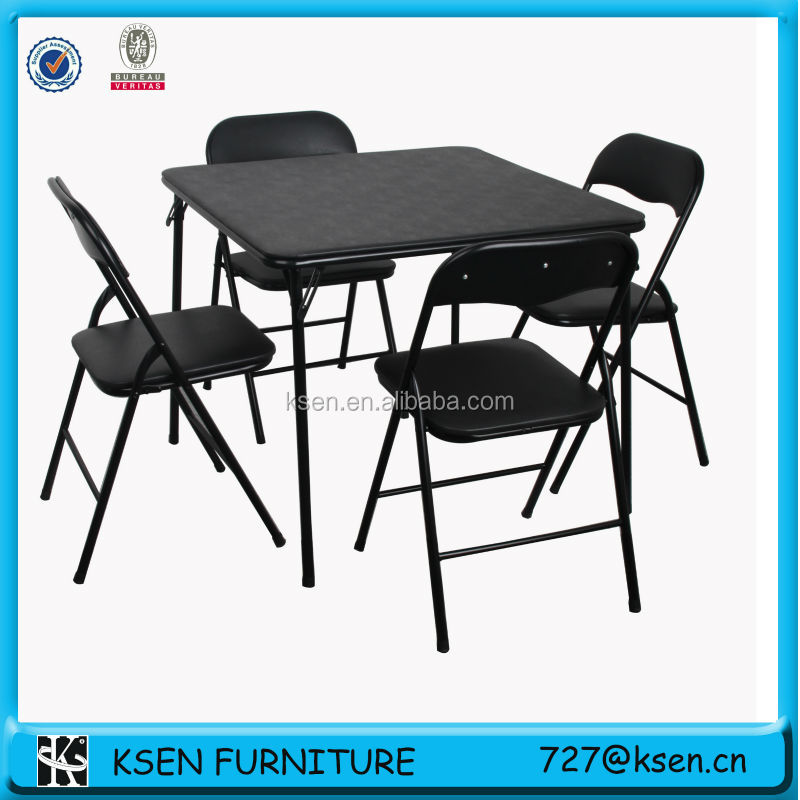 黒プレイングカードテーブル4kc-tc91テーブル付き椅子仕入れ・メーカー・工場