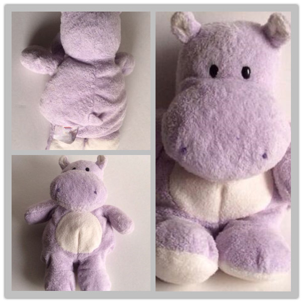 stuffed purple hippopotamus