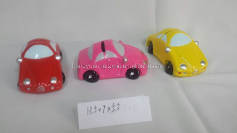 車の形のキュートなデザインドロマイトコインバンク/cearmic金安全な銀行昇進のギフトのために問屋・仕入れ・卸・卸売り
