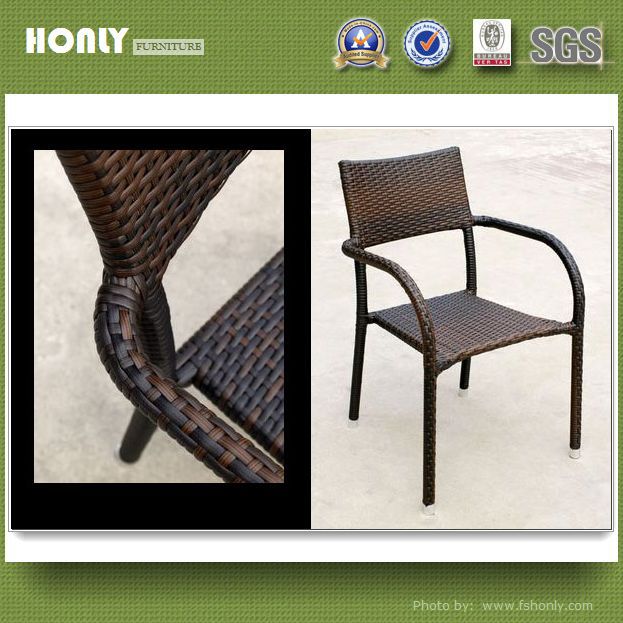 Rectangle wicker dinning table with chair set