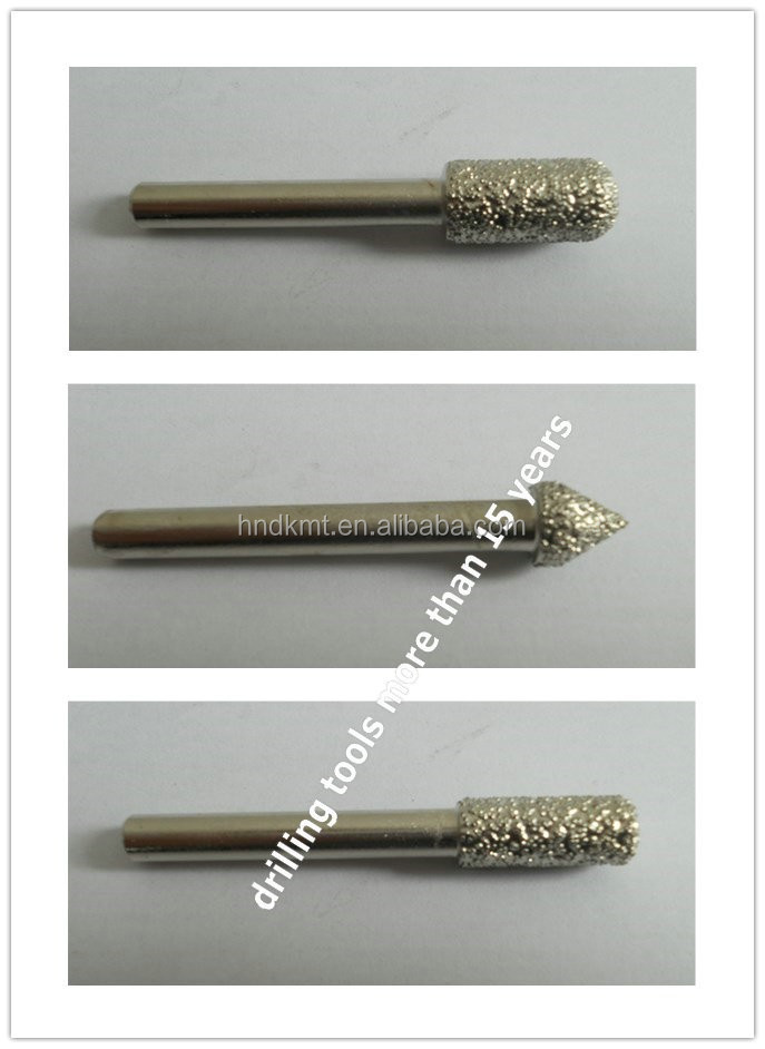 Vacuum Brazed Diamond Burrs Marble Stone Carving Power Tools Bits