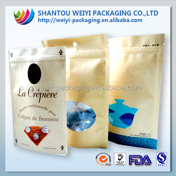 Stand up pouches with zipper for food packaging / standing up pouch/resealable stand up pouch