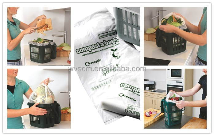 biodegradable and compostable corn starch refuse bag