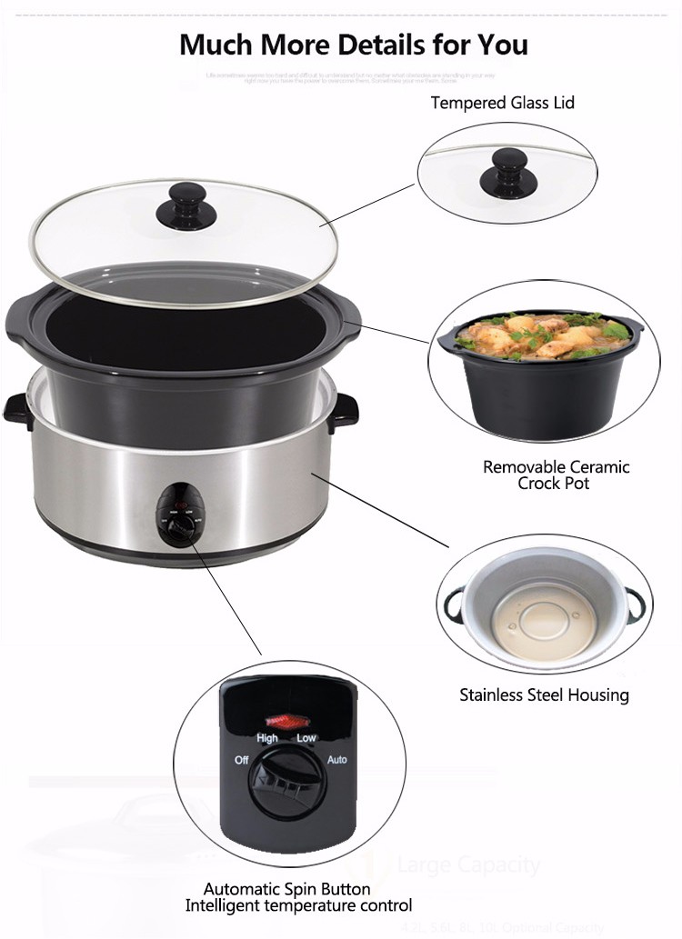 3.5 Quart Oval Slow Cooker, Stainless Steel, 1 UNIT - Kroger