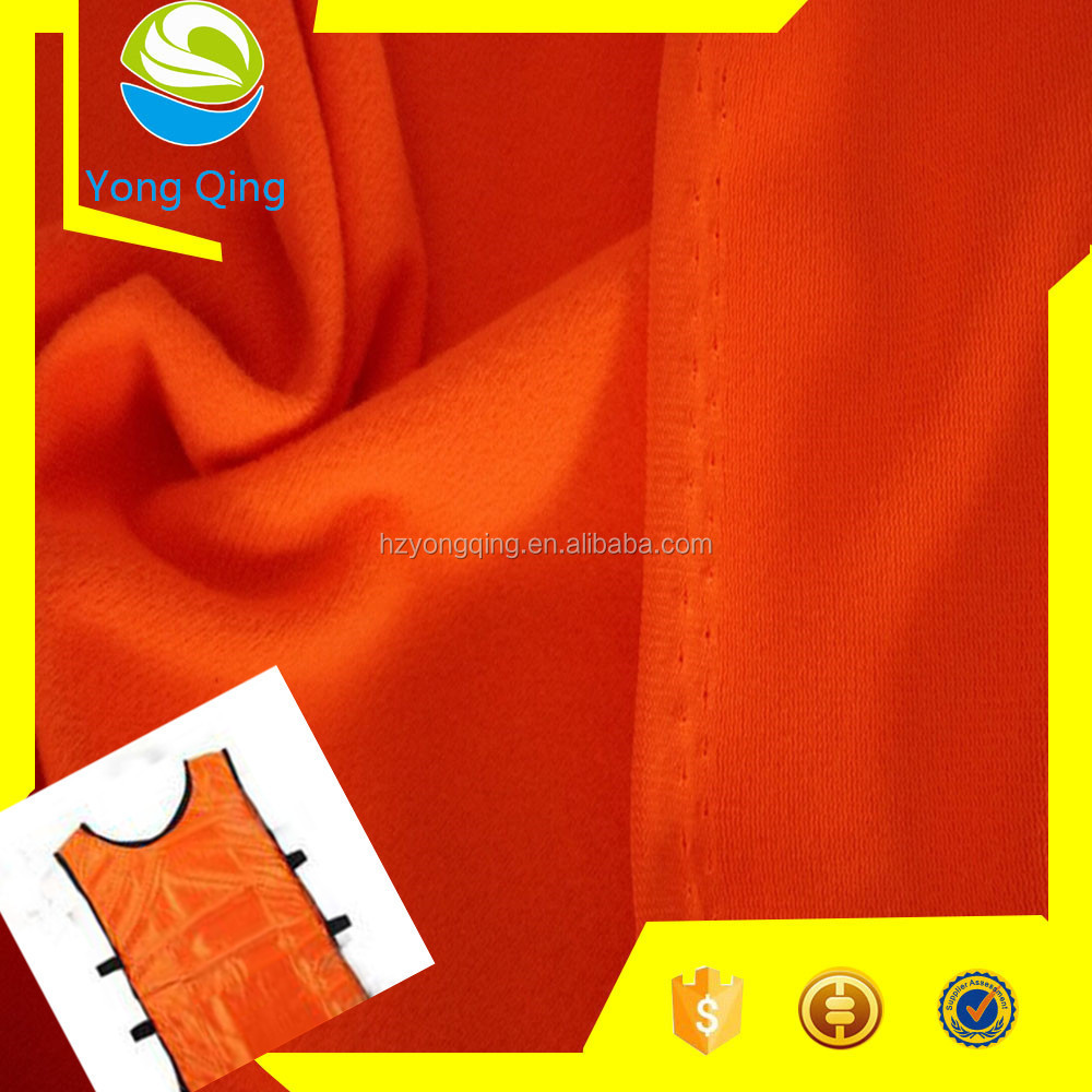 orange color polyester filament yarn warp knitting fabric