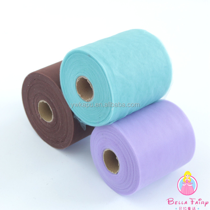 Hot sale colorful tulle roll for tutu from china in 100% Polyester Fabric tulle for baby clothes