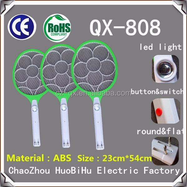 Qx806-2中国最新デザイン充電式蚊バットハンドルをledライトバッテリー800ma3電子蚊ハエたたき問屋・仕入れ・卸・卸売り