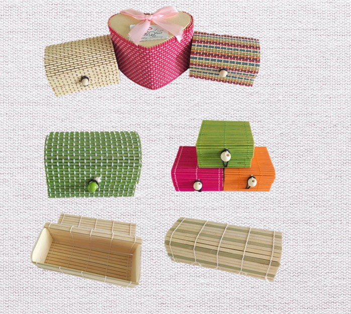 handmade natural bamboo rice box gift boxes on sale