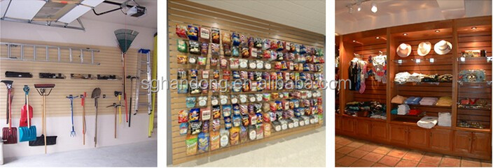 ホット販売4 '* 8'マイナスmdfボード/slatwall/スラット壁panelslatwall仕様名slatwallスロットボード 問屋・仕入れ・卸・卸売り