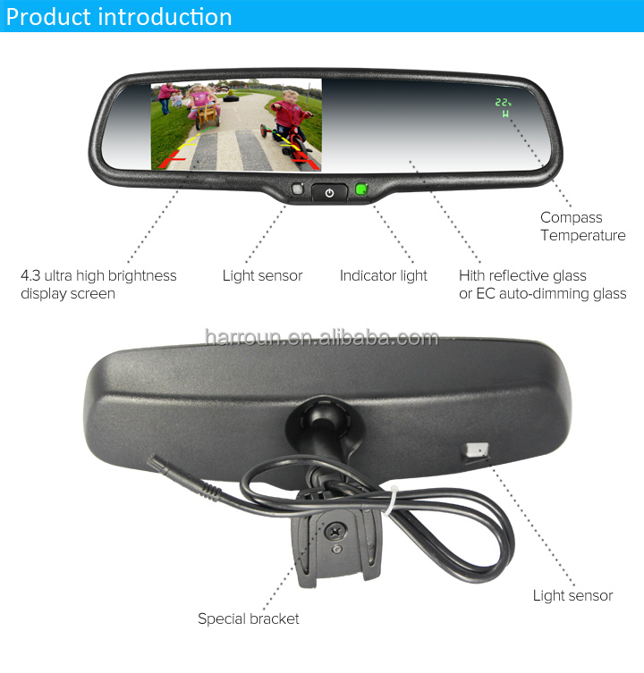 Chrysler town and country auto dimming rear view mirror