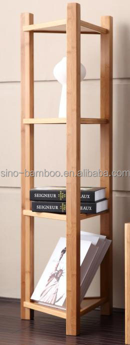 ファッション竹4重層のブックシェルフ、 家庭用陳列棚仕入れ・メーカー・工場