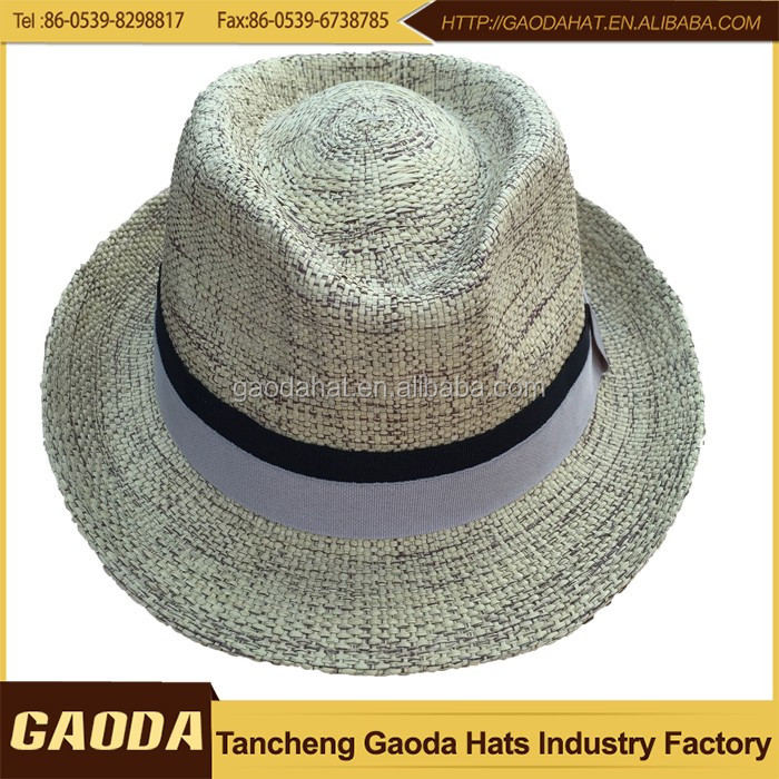 高品質わら帽子、 安いバルク人気紙わらフェドーラ帽仕入れ・メーカー・工場