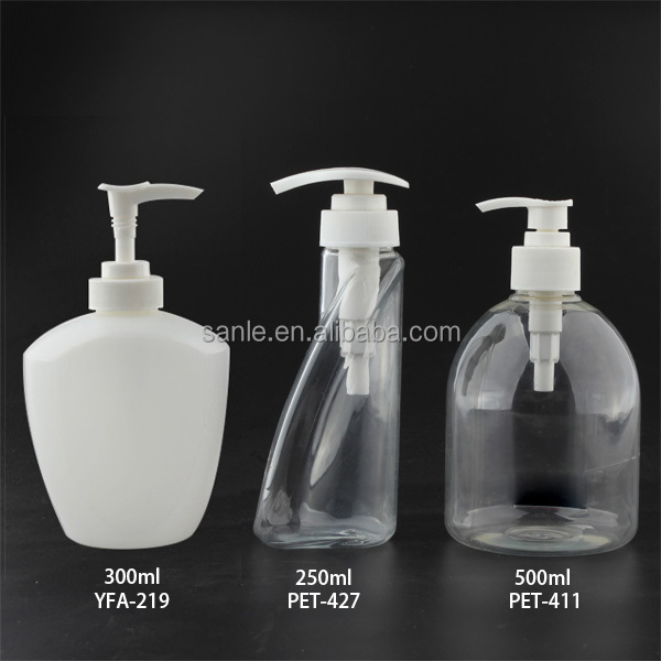 wholesale 500ml pet clear hand sanitizer plastic bottle