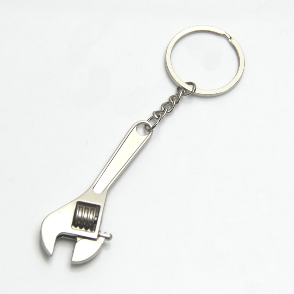 Mini Metal Adjustable Creative Tool Wrench Spanner Key Chain Ring