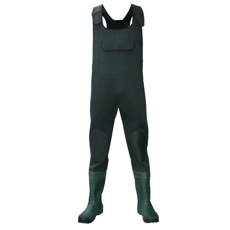 china factory fishing wade outdoor suit nylon PVC coat water proof hunting wader men's Thinsulate neoprene waders