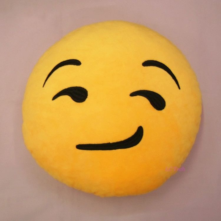Купить Emoji подушка подушка смайлик желтые круглые Мягкие плюшевые ...