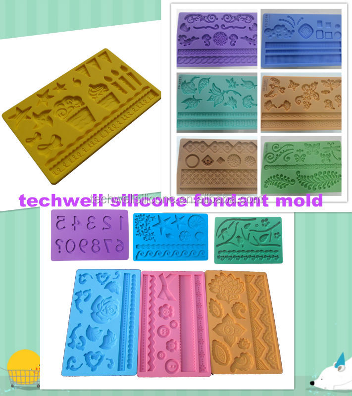 CH-013D silicone molds for cake decorating fondant mold ocent mold