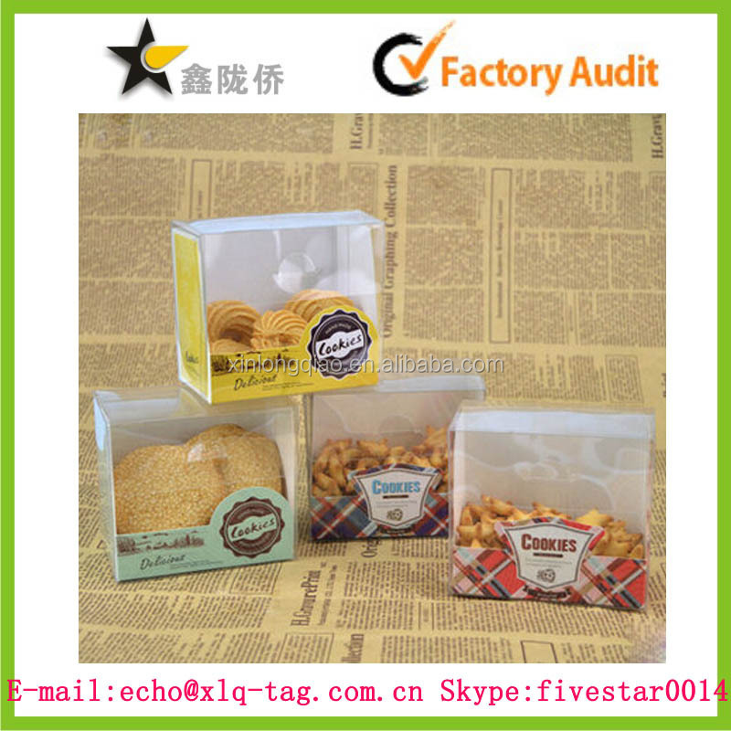 熱い販売2015透明なプラスチック製のケーキボックス、 デザートスナックボックス、 クッキーの包装箱仕入れ・メーカー・工場