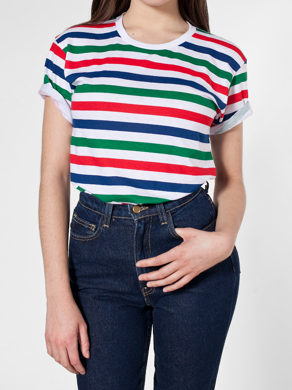 トレンディなストライプのtシャツの女性のための最高品質安い価格問屋・仕入れ・卸・卸売り