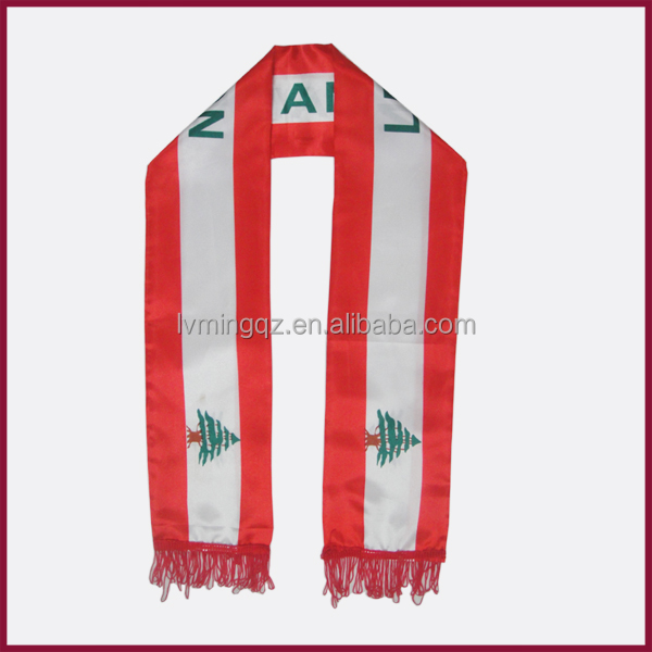赤白黒のスカーフ、 popolurサッカーファンのスカーフ、 イラク130*14cmフラグのスカーフ仕入れ・メーカー・工場