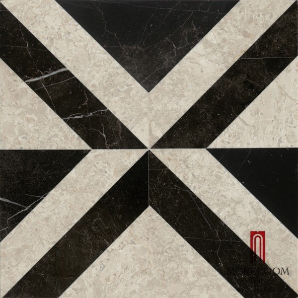 MPGJ19G33 ( Wholesale Polished White Rose Laminated Waterjet Flooring Marble Parquet6) (5).jpg