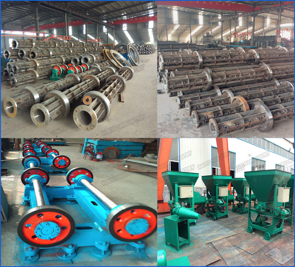 concrete spun pole machinery