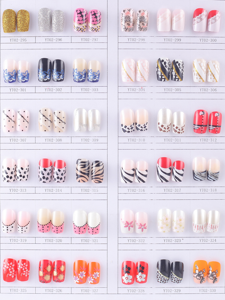 fashionalの装飾されたネイルチップ、 色のアクリルネイルチップ、 人工爪の先端 問屋・仕入れ・卸・卸売り