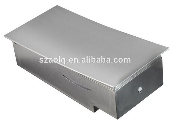 Acero inoxidable ventosa dispensador de jabón, cocina empotrada