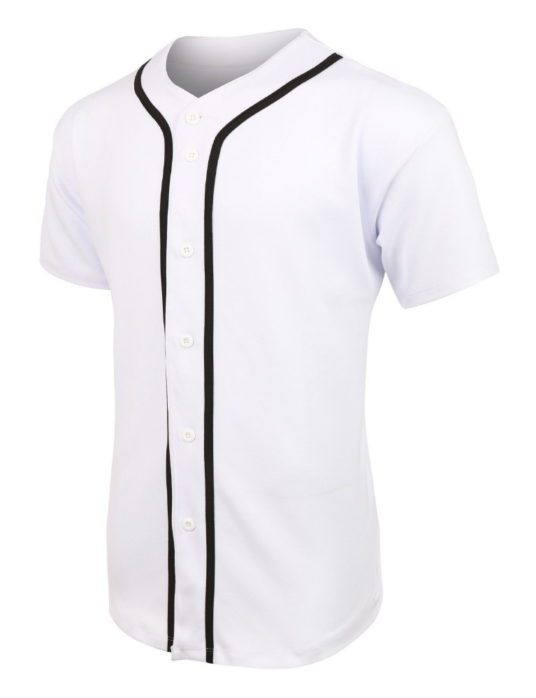 White Blank Baseball Jerseys With Custom Design Buy Button Down