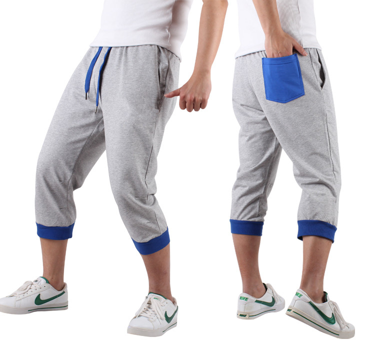 Mens blank three-quarter pants for wholesale