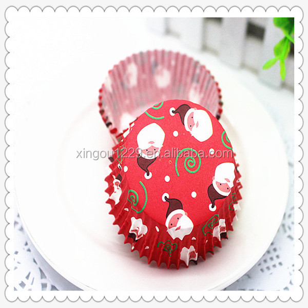 Christmas Red Paper Cake Cups Baking Cup For Cake Decorating Tools