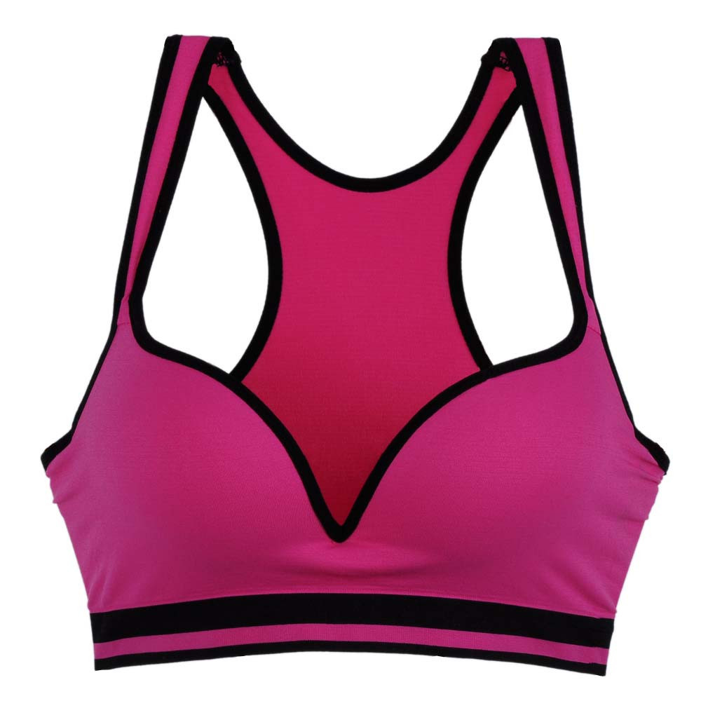 50 Plus Size Women Sexy Elastic Seamless Y-Line Strap Sports Yoga Padded Br...