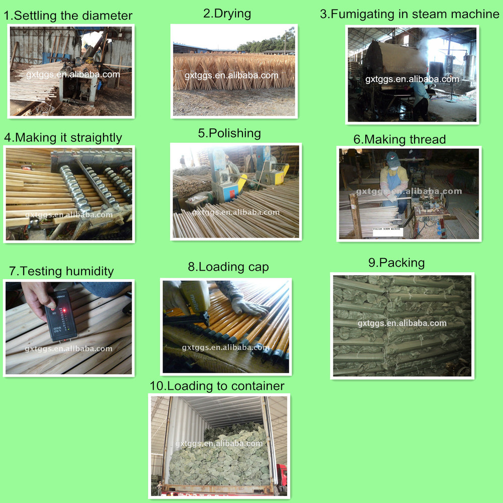 天然木ほうき棒耐え/木製のほうきの柄/woodenbroomハンドル問屋・仕入れ・卸・卸売り