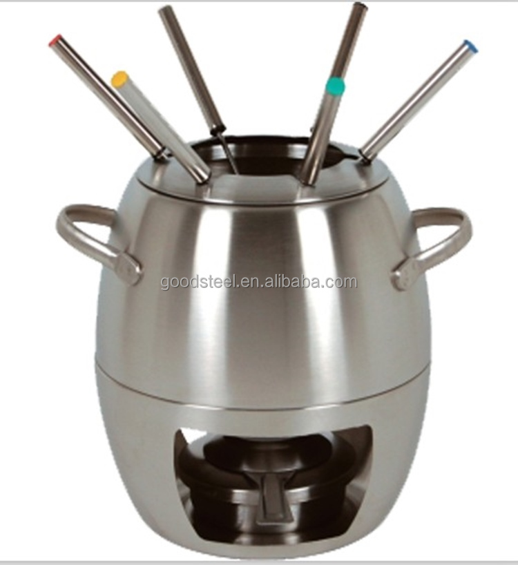 egg shaped cheese fondue set/stainless steel fondue set/fondue chocolate
