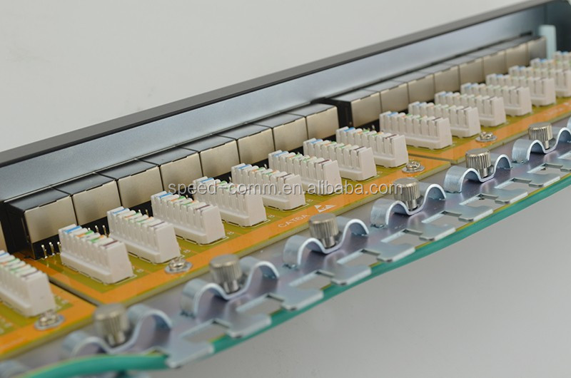 LY-PP6A-17 1u 19インチt568bとt568a stp cat6a 24ポートシールド付きパッチパネル仕入れ・メーカー・工場