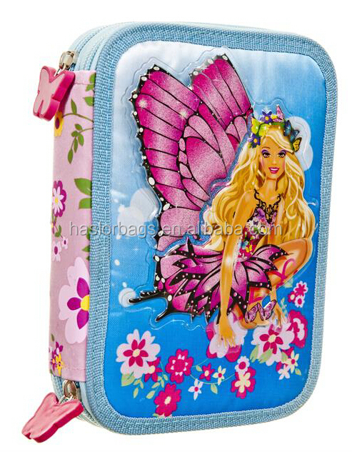 Cute Girl 3 Layers Pencil Case / Hard Pencil Case for Student
