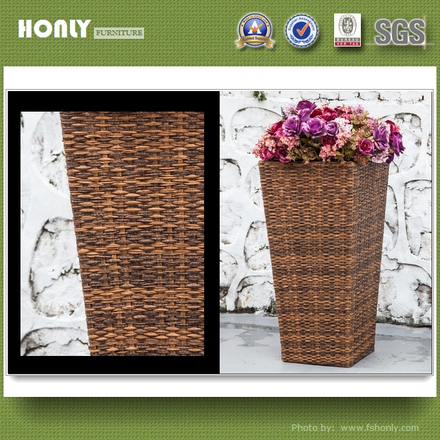 Garden alum frame product zinc garden PE rattan planter planter