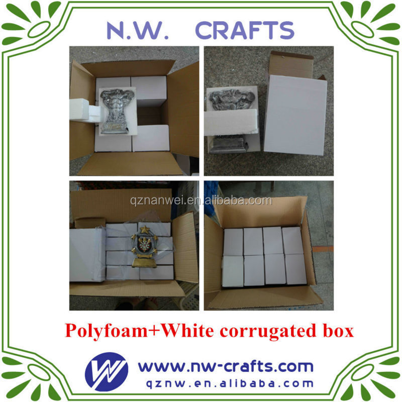 trophy white corrugated box package