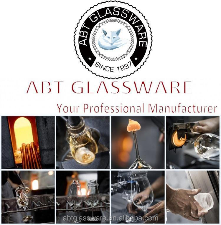 Unique design hand blow red wine glassware