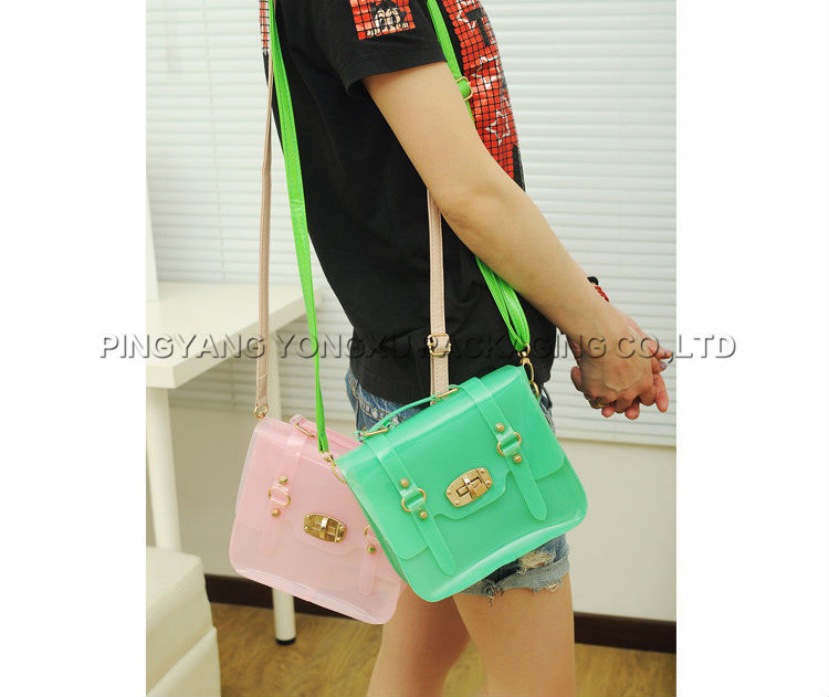 女性pvc透明2014年バッグ革ハンドバッグショルダーバッグ問屋・仕入れ・卸・卸売り
