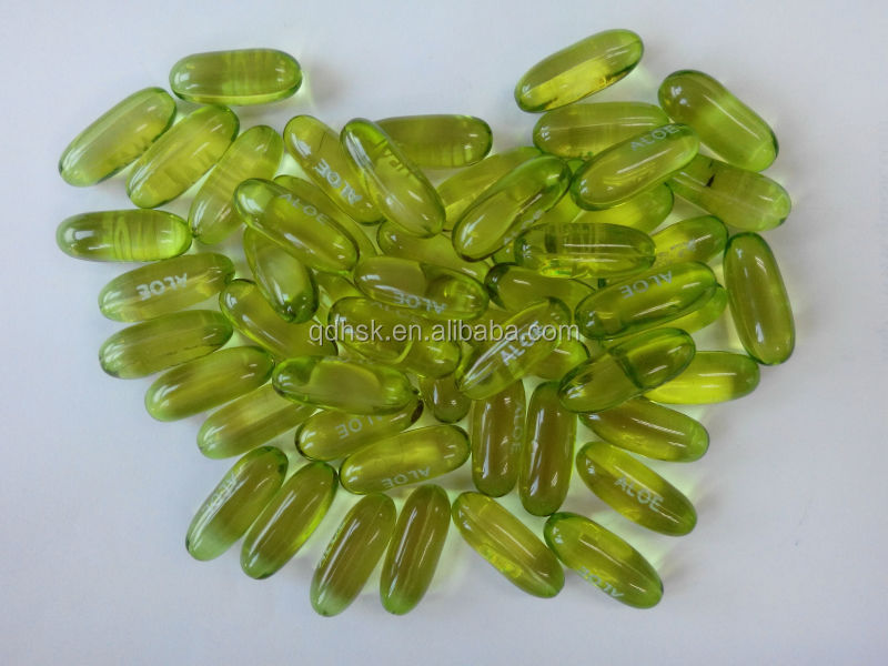 2014 GMP certified high-quality natural Aloe vera oil softgel