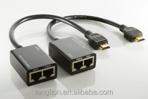 Hdmi/5e/6rj45catにdviエクステンダ30メートル100フィート1080pのhdtv仕入れ・メーカー・工場
