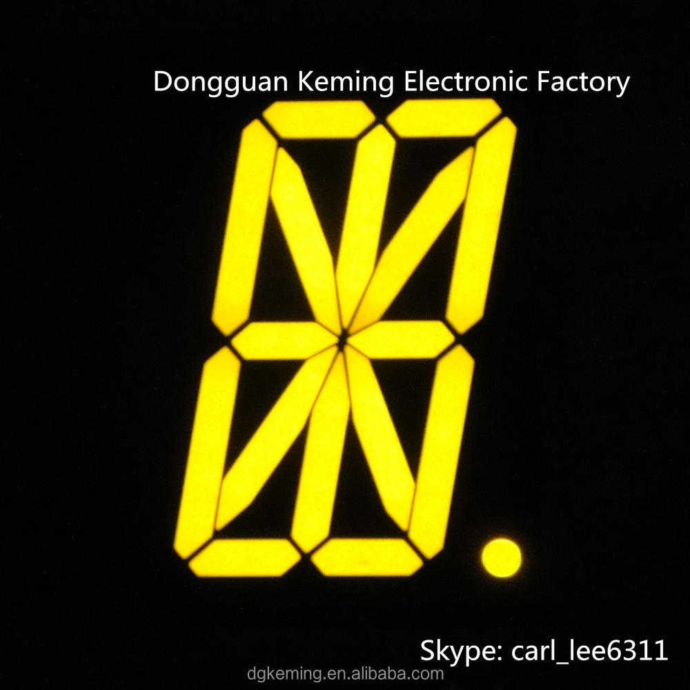 2.3 inch led sign ultra yellow 14 segment display 16 segment led 1 digit