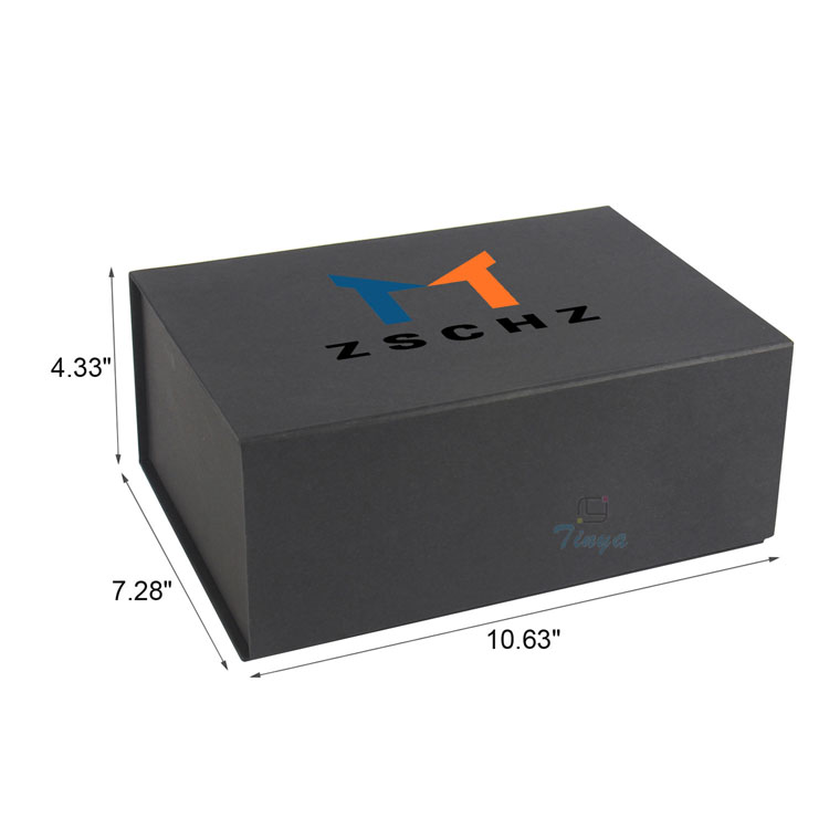 Black Rigid Decorative Cardboard Boxes With Hinge Lids Buy
