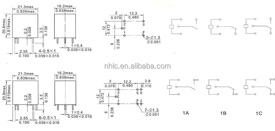 spdtbaocheng20aハイパワーpcbリレー問屋・仕入れ・卸・卸売り